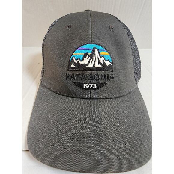 Patagonia Logo 1973 Men's Gray Snapback Mesh Back Hat - Picture 6 of 7